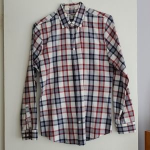 Express Men’s Plaid Long Sleeve Button Down Shirt